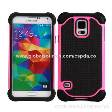 Fast Shipment 2-in-1 Silicone + PC Mobile Phone Cases for Samsung S5, Different Colors Available